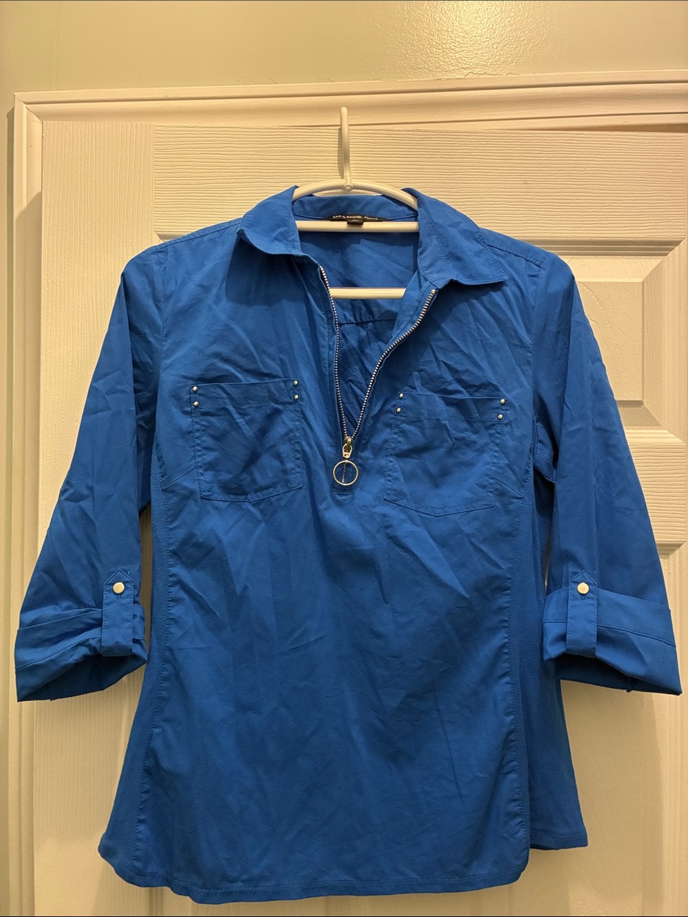 Zac & Rachel Bright Blue Half-Zip Utility Jacket